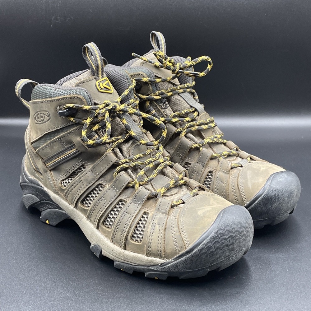 KEEN Mens Size 9 Voyageur Mid Brown Olive Hiking Boots 1008904